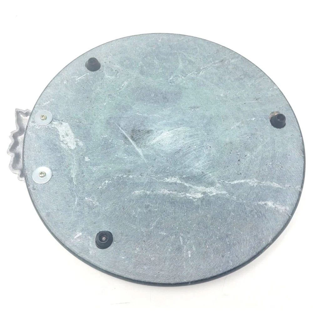 Creative Home Round Marble Cheese Board Serving Platter Pewter Grape Accent